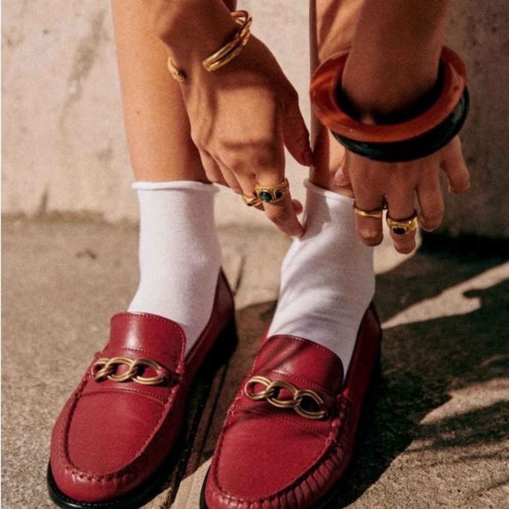 Vicky Loafers- Smooth Red -Size 37